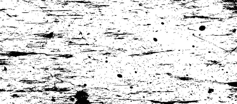Abstract distressed monochrome grunge texture background with rough dirt, dust, scratches and ink splatters