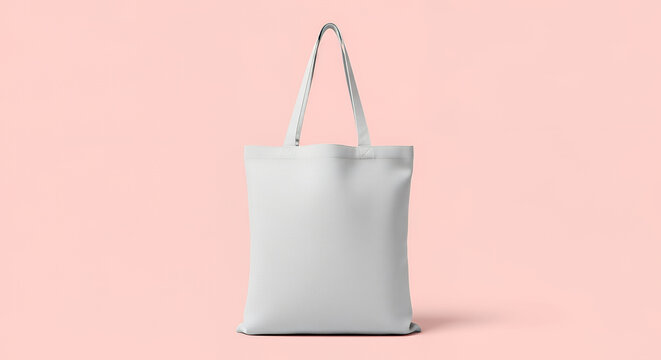 Tote bag canvas fabric cloth eco shopping sack mockup blank template isolated on pastel pink background (clipping path) tote bag mockup mockup fabric bag tote blank canvas cloth design eco fashion cot