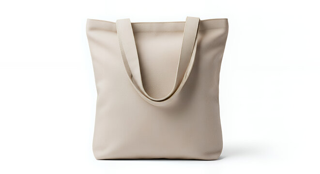 Blank eco friendly beige colour fashion canvas tote bag for branding isolated on white background clear reusable bag for groceries mock up empty linen fabric tote bag for template front view tote bag 
