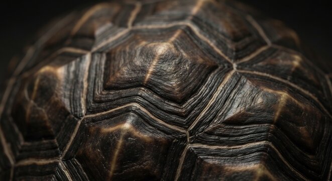 Close up macro shot of a tortoise shell pattern.