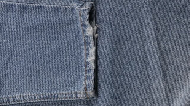 jeans texture fabric an element of cotton clothing top view