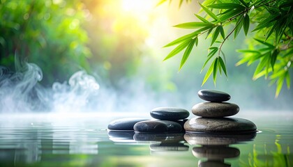 Obraz premium zen stones and bamboo