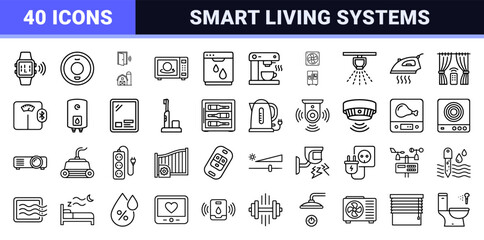 Fototapeta premium Smart Home Automation and Residential IoT Infrastructure Ultra-Minimalist Monoline Geometric Line Art for Professional Technical Interfaces