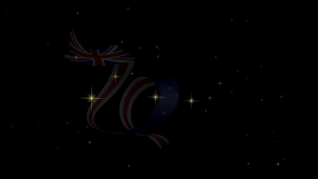 Motivational phrase with australian flag elements on black background with gold stars