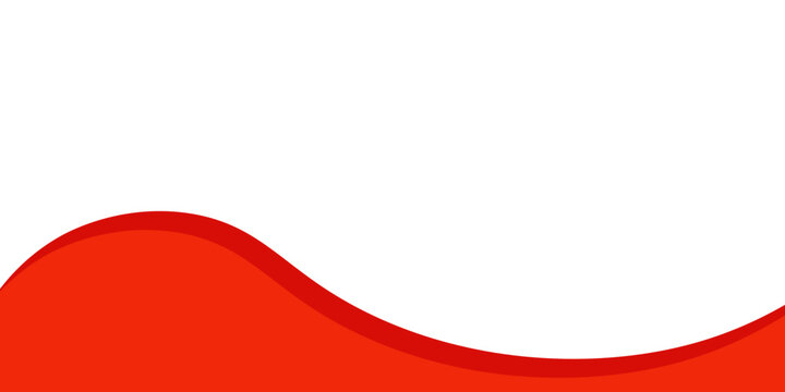 Vector red line background curve element with white space for text and message design, overlapping layers, vector illustration