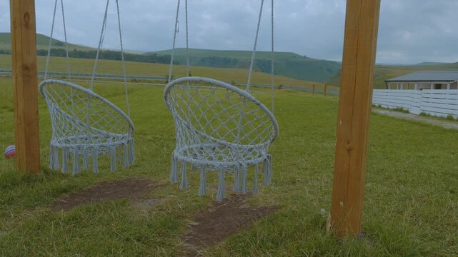 Swing, swing on the farm, swing in nature