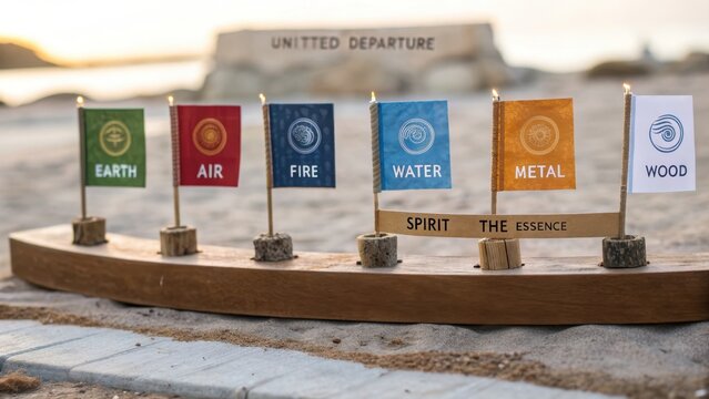 Four Elements Display with Spirit and Essence