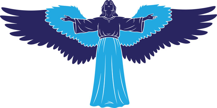 Anthropomorphized laptop displaying a shattered screen with spiderweb cracks isolated on transparent background, Vector