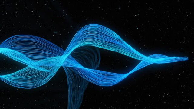 Blue light abstract waves.