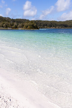 white sand and aqua water of Lake Mackenzie