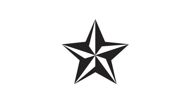 Black star symbol on a white background