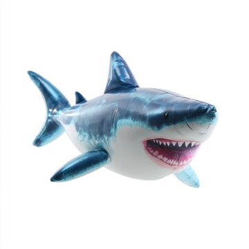 Inflatable shark toy for fun.