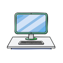Fototapeta premium Computer monitor setup