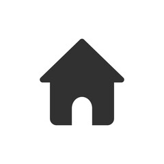 Fototapeta premium House entrance icon. Home building and residential property concept. Monochrome black and white symbol