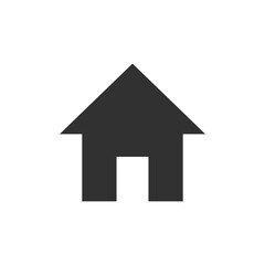 Fototapeta premium House entrance icon. Home doorway and residential building concept. Monochrome black and white symbol