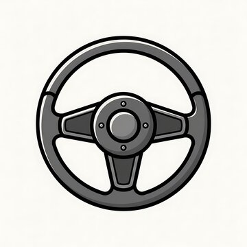 Steering wheel icon design.