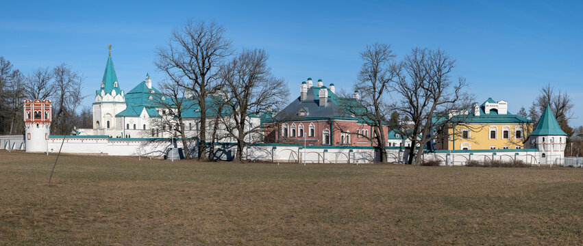 Panorama of the ancient architectural complex "Fedorovsky Gorodok", Tsarskoye Selo (Pushkin), Russia
