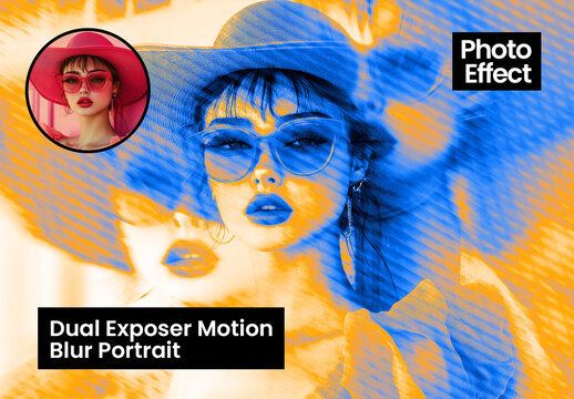 Dual Exposer Motion Blur Portrait Photo Effect