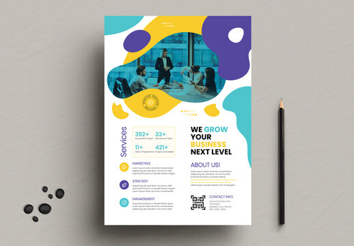 Modern Abstract Business Flyer Template for Corporate Marketing