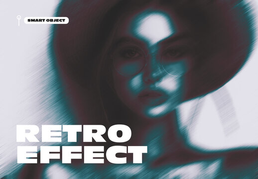 Retro Motion Blur Gradient Light Photo Effect