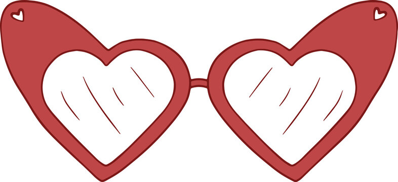 Elegant heart shaped sunglasses