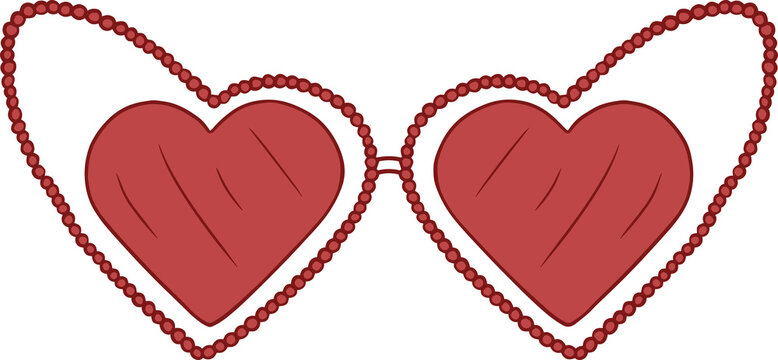 Elegant heart shaped sunglasses