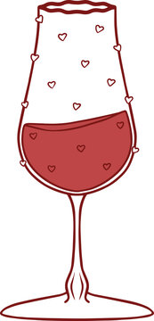 Cute champagne drinks with hearts