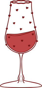 Cute champagne drinks with hearts