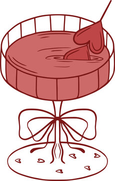 Cute cocktail with hearts