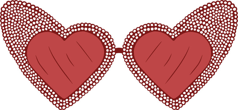 Elegant heart shaped sunglasses