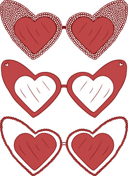 Elegant heart shaped sunglasses