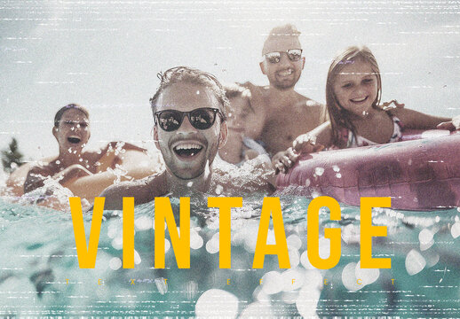 Vintage Photo Effect Mockup