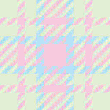 Handkerchief fabric pattern seamless, improvement textile check vector. Us texture tartan background plaid in light color.