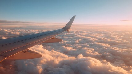 Obraz premium Serene flight above clouds