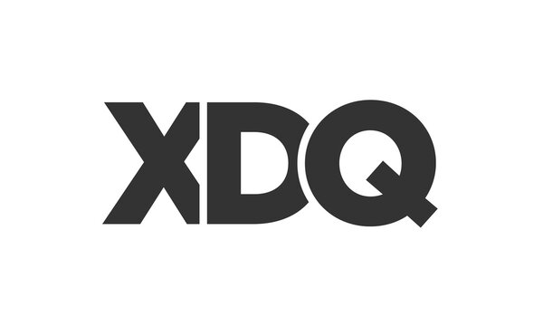 XDQ logo design template with strong and modern bold text. Initial based vector logotype featuring simple and minimal typography. Trendy company identity.