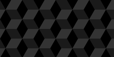 Fototapeta premium Cubic wall texture pattern. seamless cube grid hexagon technology background. Geometric pattern illustration mosaic, square and triangle wallpaper.