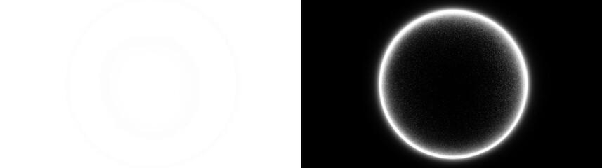 Fototapeta premium Glowing Neon Ring Isolated PNG Overlay for Cinematic Visual Effects and Advertising