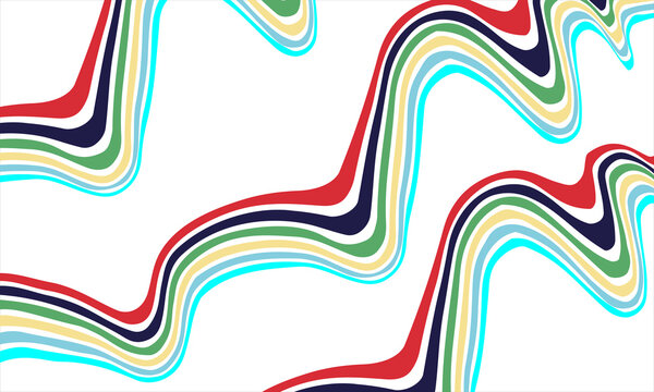abstract wavy stripes with the colors . vector illustration