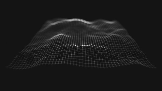 Digital Mesh Waving Technology Loop
Abstract digital background with technology mesh and particle lines gently waving on depth of field blur and seamless loop for relaxation and soothing