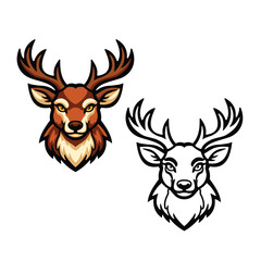 Fototapeta premium ANIMAL HEAD MASCOT - DEER