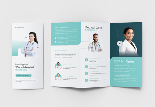 Medical Trifold Brochure Design Layout
