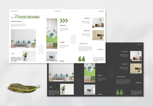 Minimal Mood Board Design Template Layout