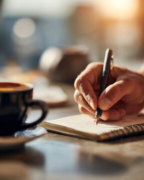 Coffee and handwritten notes