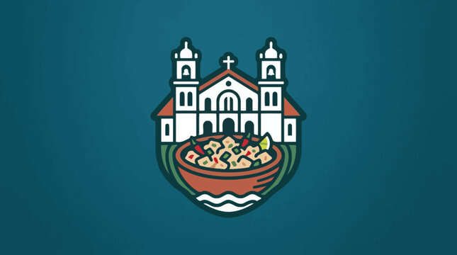 Cebuano Church and Kinilaw Dish Logo Design