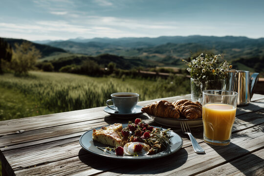 A breakfast in Tuscany