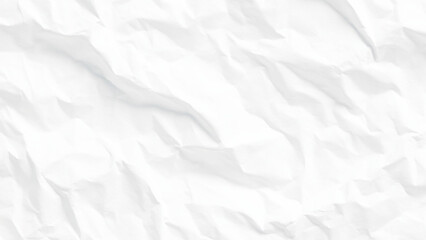 Obraz premium Crumpled white paper texture background with creases and folds abstract design element