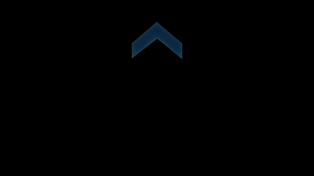 Upward Moving Blue Neon Arrows Animation Indicating Growth and Success