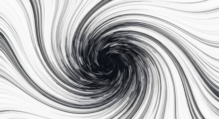 Abstract Black and White Swirling Vortex Tunnel. © wiwit