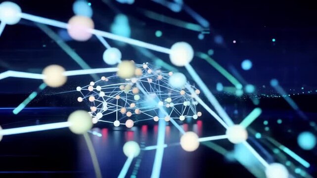 Digital transformation in modern architecture evolving abstract structures in a futuristic environment