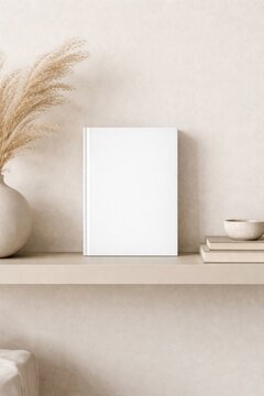 Minimalist book mockup display